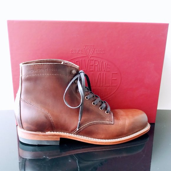 WOLVERINE Men\'s 1000 Mile Boot in Horween Leather Handcrafted in the USA